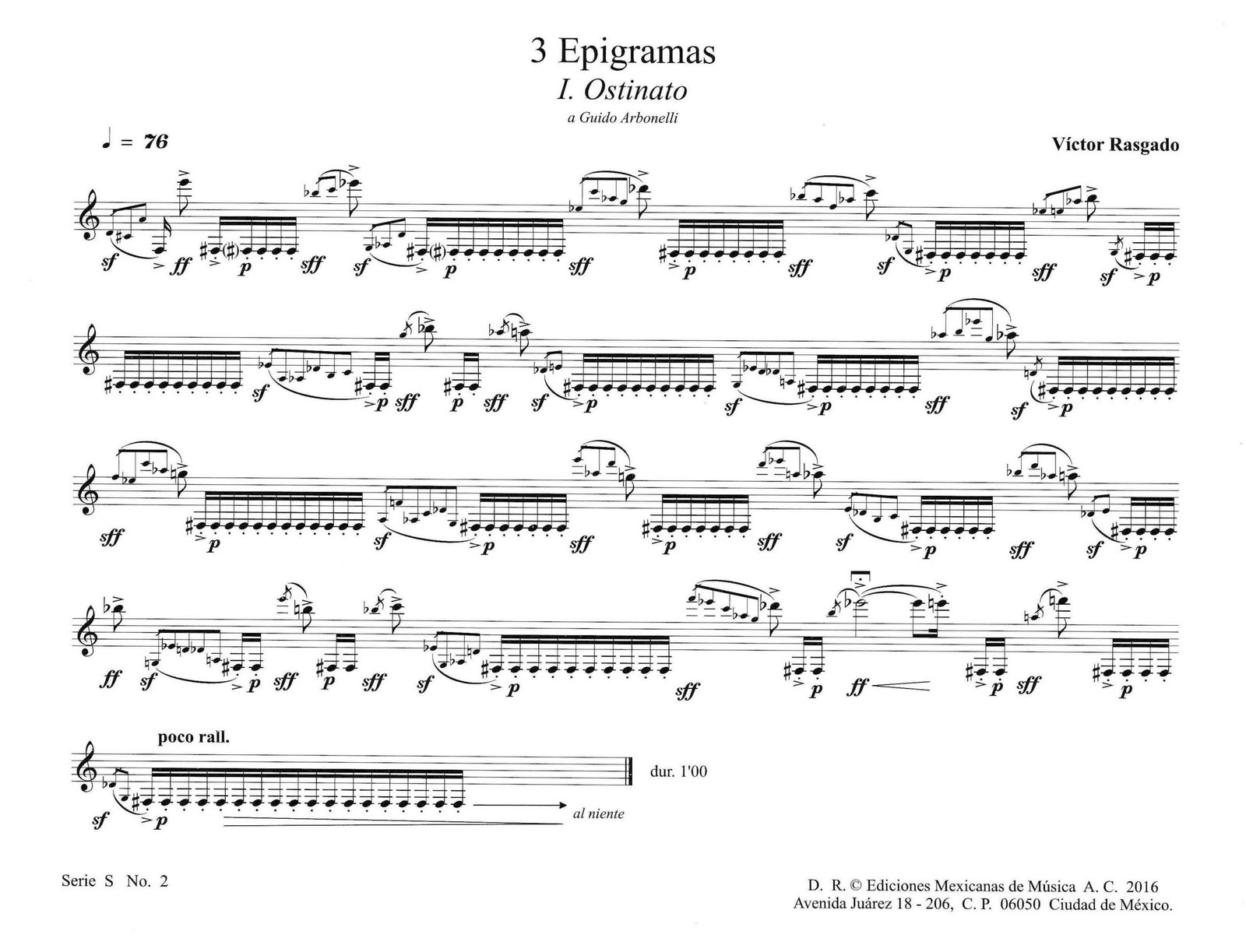 Tres epigramas (clarinete soprano) | Víctor Rasgado - Imagen 2