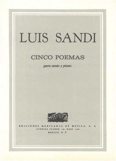 Cinco poemas [canto y piano] | Luis Sandi