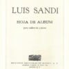 Hoja de álbum [violonchelo y piano] | Luis Sandi