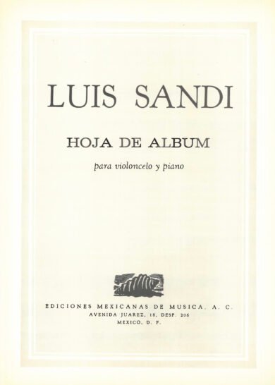 Hoja de álbum [violonchelo y piano] | Luis Sandi