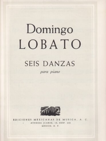 6 danzas [Piano] | Domingo Lobato