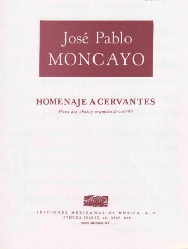 Homenaje a Cervantes [2 Oboes y Orquesta] | José Pablo Moncayo