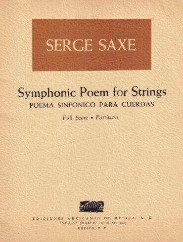 Symphonic Poema for Strings [Partitura] | Serge Saxe