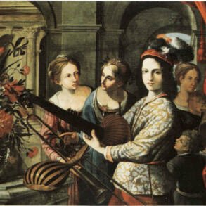 Pietro Paolini, Gruppo di giovani suonatori con vaso di fiori