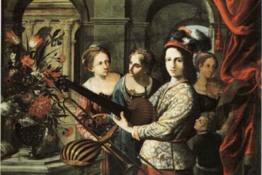 Pietro Paolini, Gruppo di giovani suonatori con vaso di fiori