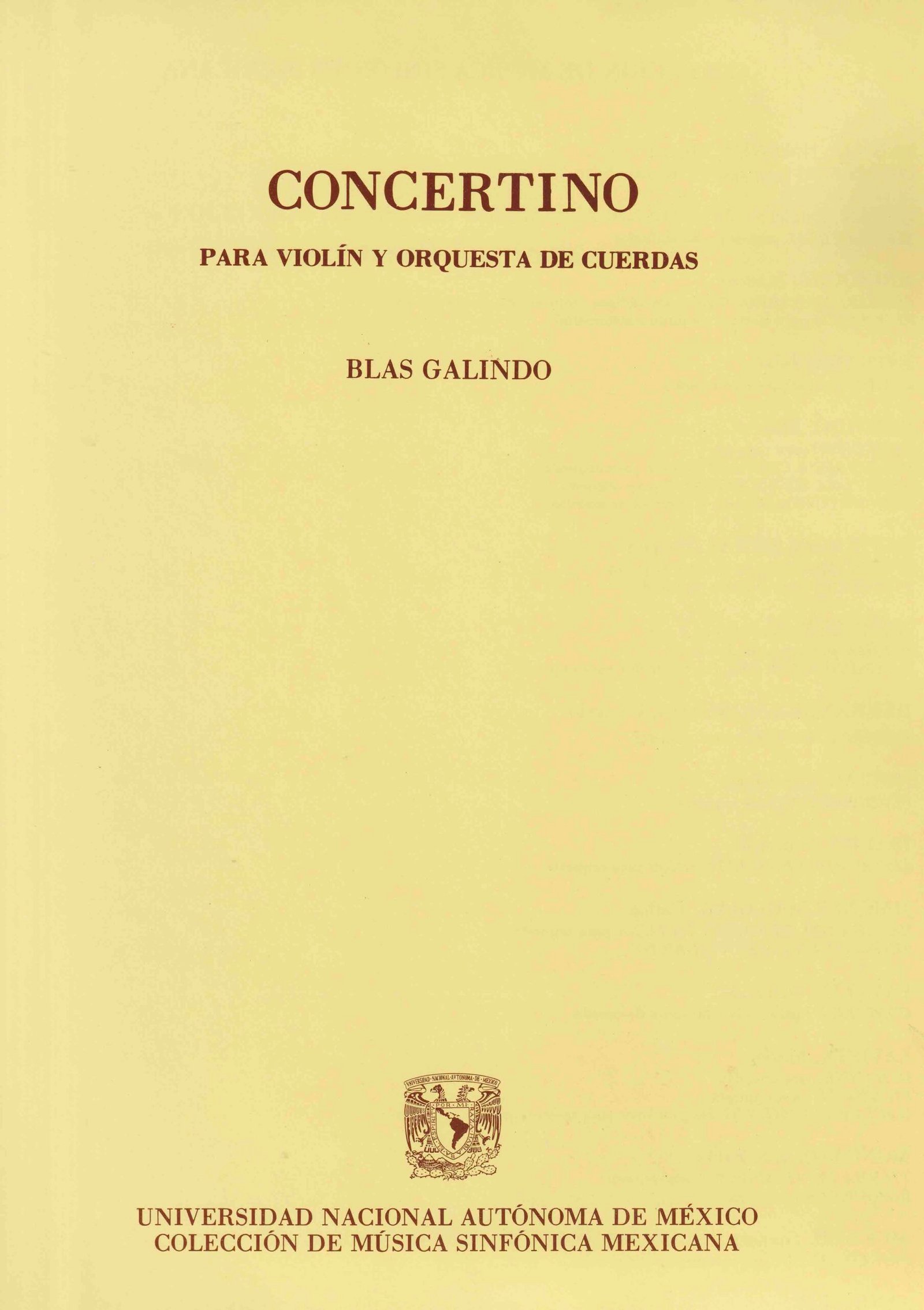 Blas Galindo | Concertino para violín
