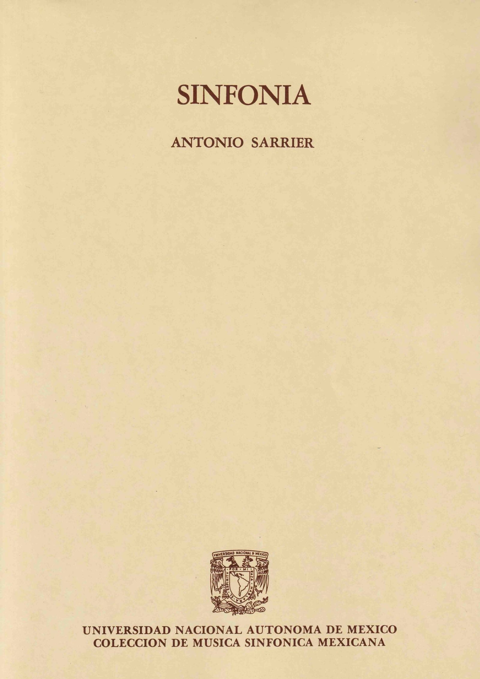 Antonio Sarrier | Sinfonia para pequeña Orquesta
